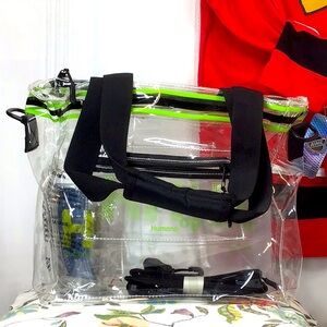 💚Stadium Crossbody Tote Bag with Tervis Clear Tumbler 🆕
